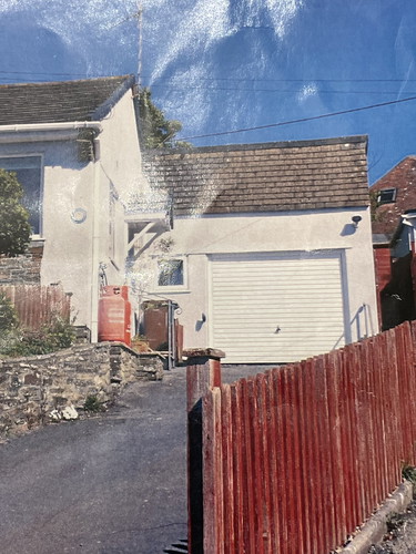 The existing garage before any works